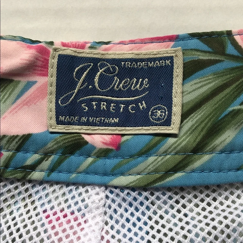 J. Crew Stretch Hawaiian Board Shorts Mesh lined Size 36